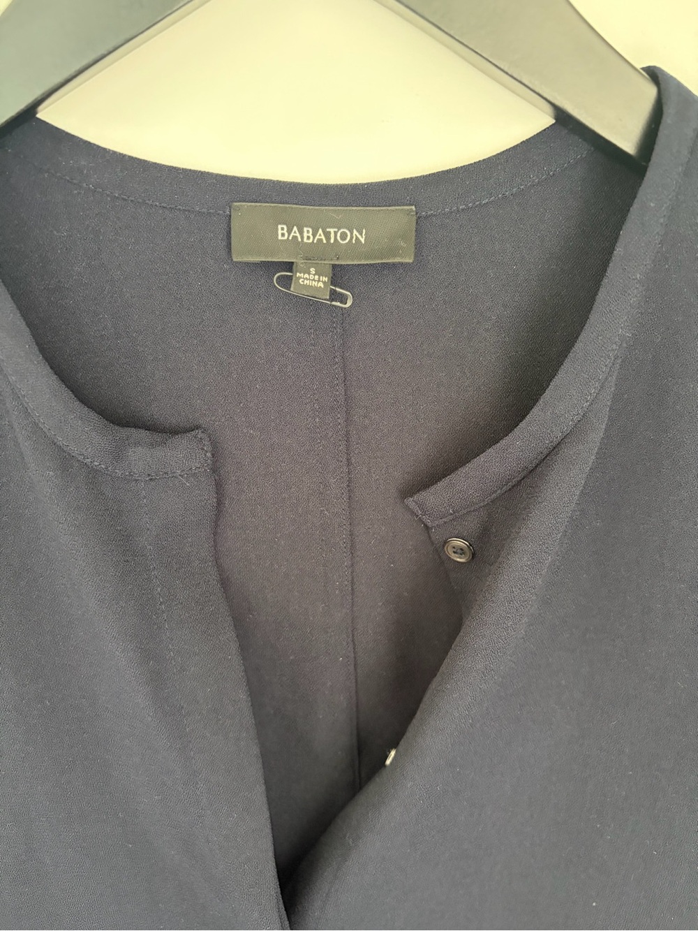 Babaton Navy Relaxed Fit Button-Down Shirt/Tunic Dress - Picture 4 of 7